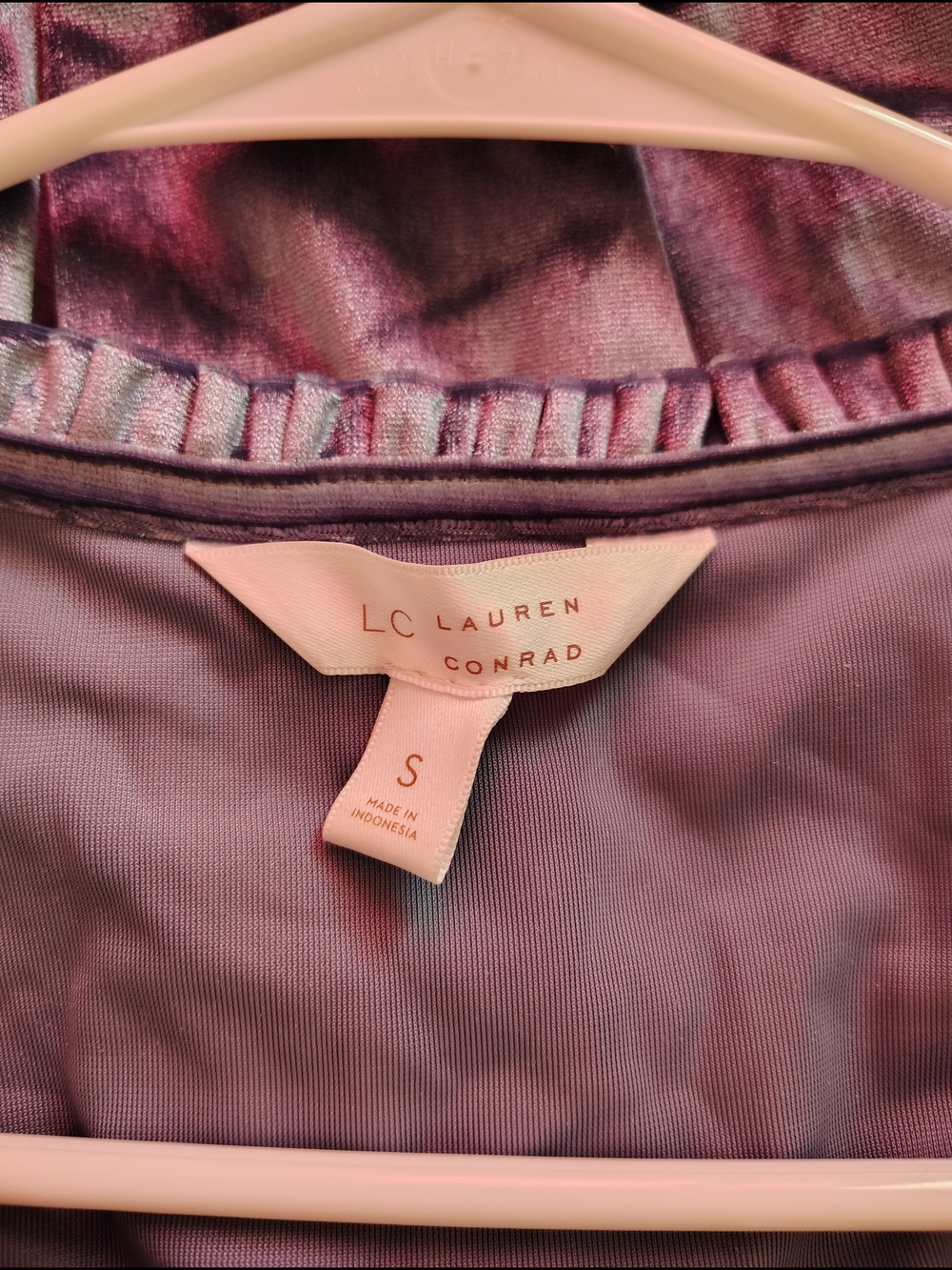 LC Lauren Conrad Slate-Blue Velvet Tiered Dress - Picture 2 of 2